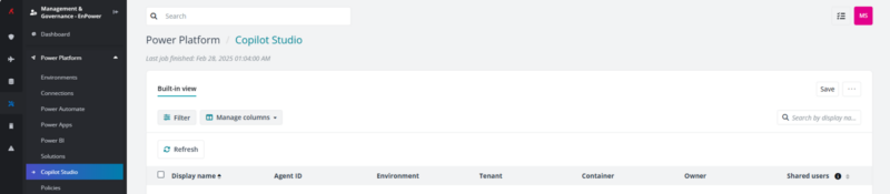Zarządzanie agentami stworzonymi w Copilot Studio 