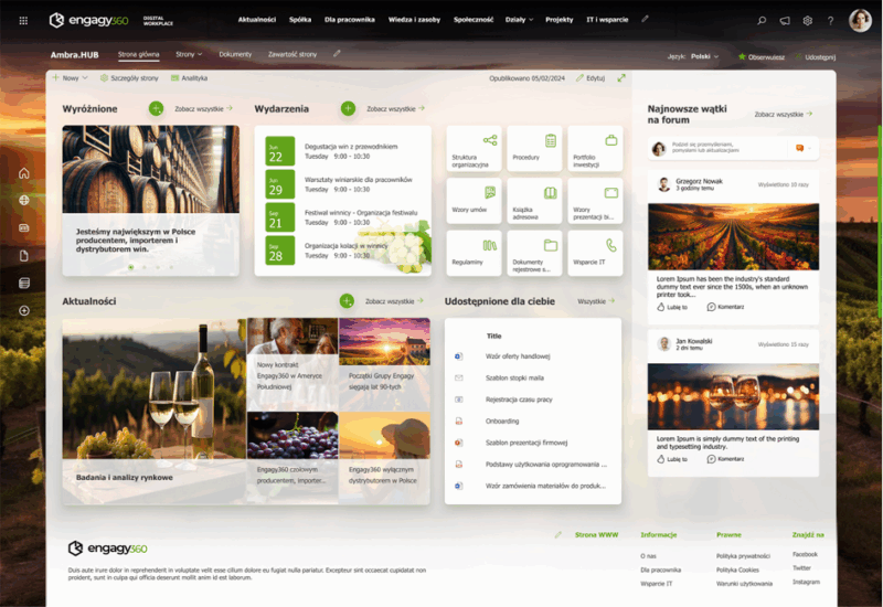 Nowoczesny Intranet na platformie SharePoint Online