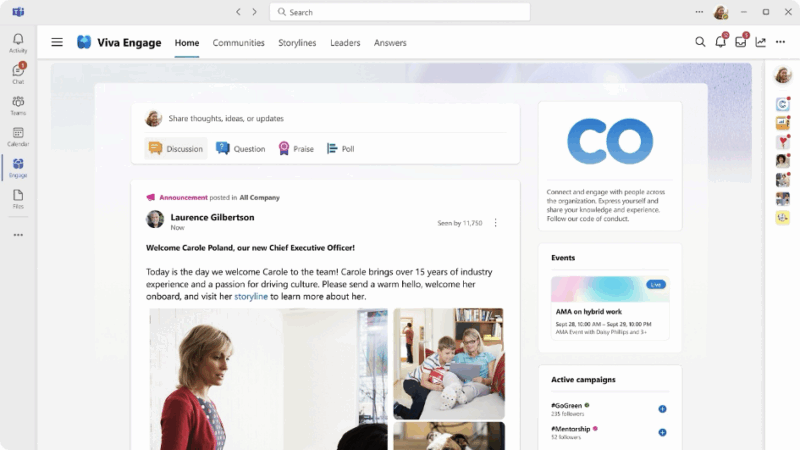 Leadership Corner w Viva Engage