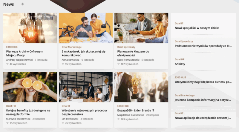 Zestawienie aktualności w SharePoint Online